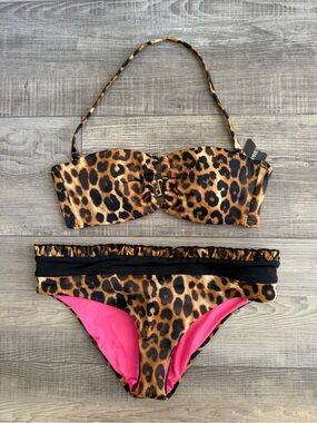 Express Leopard Print Bikini NWTS